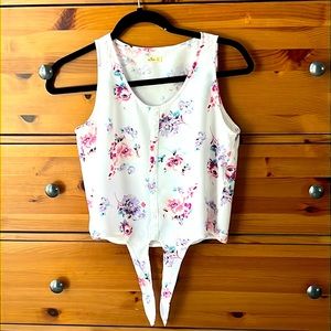 Hollister Button Down Tank With Front Tie XS
